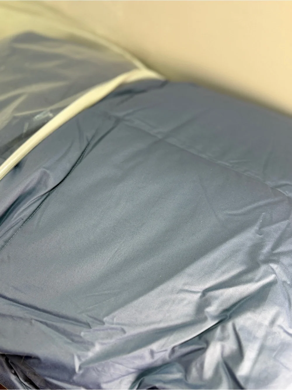 NWT The Company Store LaCrosse Premium Down Comforter Smoke Blue Full/Queen